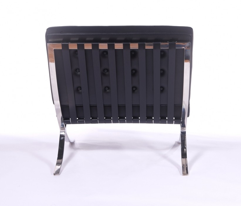 black leather barcelona chair