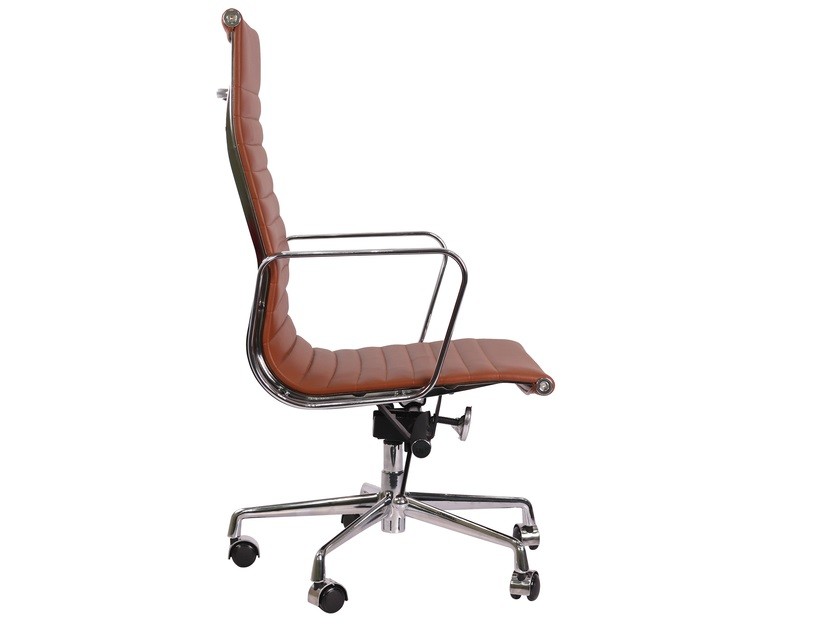 Leather Office Chair Tan, Eames Style Office Chair Tan