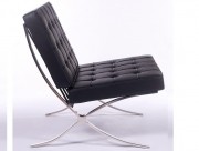 black leather barcelona chair